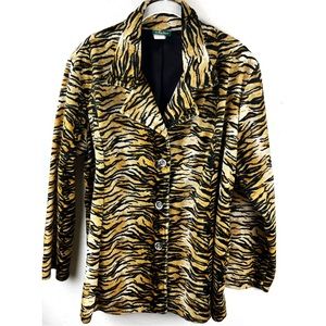 Vintage Andres USA Size XL Faux Fur Jackets Pockets 80s Street Style Coat Pocket